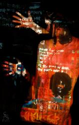Painting for projection done by model (Katy Layne)