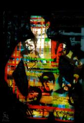 Painting for projection done by model (Katy Layne) 2009,SnS-Photo